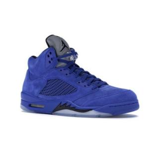 ナイキ NIKE エアージョーダン Air Jordan 5 Retro Suede Basketball Running Sneakers Casual Shoes 136027-401 ハイカット Blue