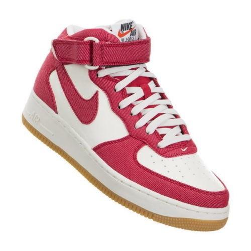 NIKE ナイキ Air Force 1 MID &apos;07 UNIVERSITY RED WHITE ...