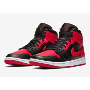 Jordan バスケットボールシューズ 黒/赤 NIKE（ナイキ） エアージョーダン Air Jordan 1 Mid Crimson Tint