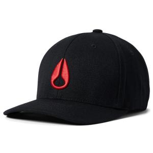 ニクソン Nixon Deep Down FF Athletic Hat メンズ 帽子 ハット Black/Red｜orange-orange