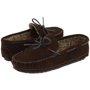 ミネトンカ Minnetonka Casey Slipper メンズ スリッパ Chocolate Suede｜orange-orange