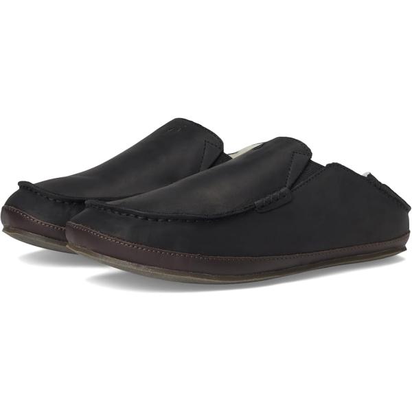 オルカイ OluKai Moloa Slipper メンズ スリッパ Black/Dark Java