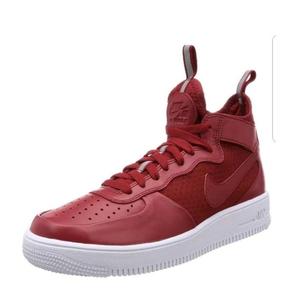 NIKE Air Force 1 UltraForce Mid Red White Gym 8640...