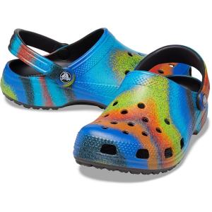 クロックス Crocs クラシック Tie-Dye Graphic Clog メンズ クロッグ Black/Multi Spray Dye｜orange-orange