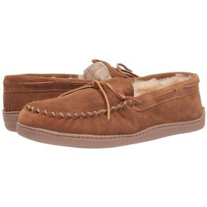 ミネトンカ Sheepskin Hardsole モック メンズ スリッパ Golden Tan M...