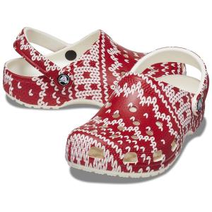 クロックス Crocs クラシック Clog - シーズンal Graphic メンズ クロッグ Multi/Holiday Sweater｜orange-orange