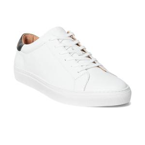 ポロ・ラルフローレン Polo Ralph Lauren Men's  Jermain Sneakers メンズ スニーカー White｜orange-orange