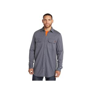 ティンバーランド Timberland PRO FR Cotton Core Button Front Shirt メンズ トップス Charcoal｜orange-orange