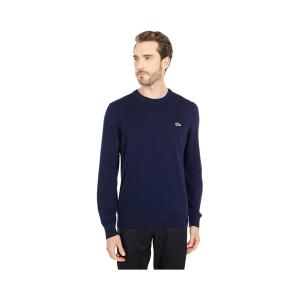 ラコステ Lacoste Long Sleeve Crew Neck Sweater メンズ Sweaters Navy Blue