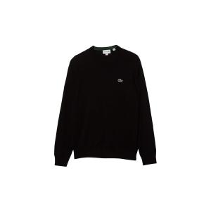 ラコステ Lacoste Long Sleeve Crew Neck Sweater メンズ Sweaters Black