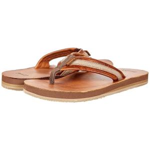 サヌーク Sanuk Hullsome レザー Soft Top メンズ サンダル Tan