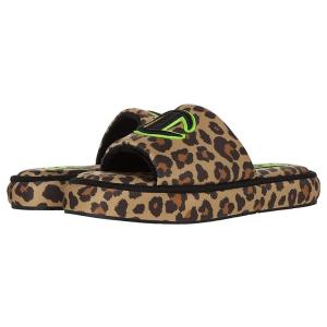 チャンピオン Champion Plush Print レディース スリッパ Black/Leopa...