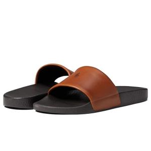 ポロ・ラルフローレン Polo Ralph Lauren Men's  Polo スライド Sandal メンズ サンダル Dark Brown/Sn｜orange-orange