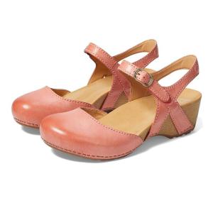 ダンスコ Dansko Tiffani レディース クロッグ Coral Milled Burnished｜orange-orange