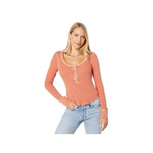 ビラボン Billabong My Henley レディース シャツ トップス テラcotta｜orange-orange