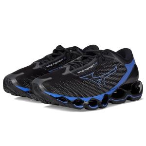 ミズノ Mizuno Wave Prophecy 12 メンズ スニーカー Black Oyster/Blue Ashes｜orange-orange