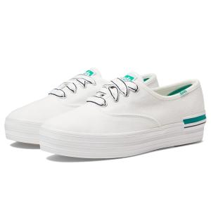 ケッズ Keds  The プラットフォーム Lace Up レディース スニーカー White/G...