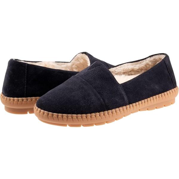 トロッターズ Trotters Ruby Plush レディース スリッパ Navy Suede
