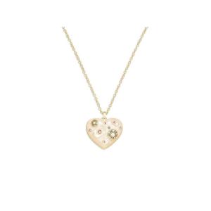 コーチ COACH Resin Heart Long Pendant Necklace レディース ...