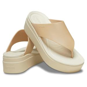 クロックス Crocs ブルックリン Flip Low ウェッジ レディース サンダル Champa...