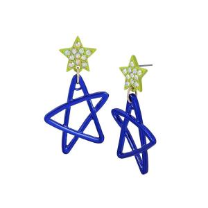 ベッツィジョンソン Betsey Johnson Small Star Drop Hoop Earr...