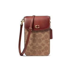 コーチ COACH  Coated キャンバス シグネチャー Phone Crossbody レディ...