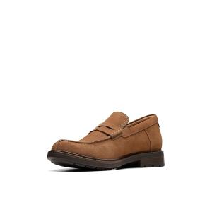 クラークス Clarks Men's  Un Shire Step メンズ ローファー Cola Suede｜orange-orange