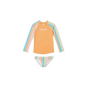 Roxy Kids  Colors Of The Sun Long Sleeve Lycra Set (Toddler/Little Kids/Big｜orange-orange