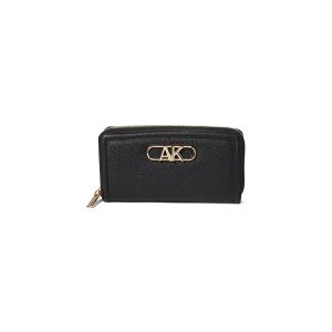 アンクライン Anne Klein Bevel Logo Curved ジップ Around Wallet レディース 財布 Black｜orange-orange