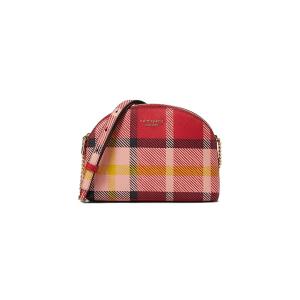 ケイトスペード Kate Spade ニューヨーク Morgan Museum Plaid Printed PVC Double ジップ Dome C｜orange-orange