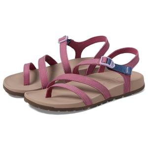 チャコ Chaco Lowdown レザー Strappy レディース サンダル Rose 1｜orange-orange