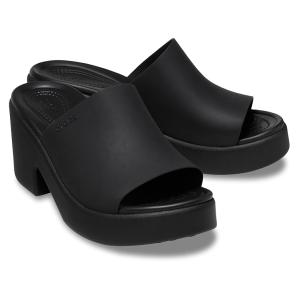 クロックス Crocs ブルックリン スライド Heel レディース ヒール パンプス Black/...