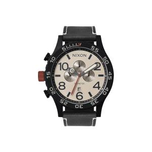 ニクソン Nixon  51-30 Chrono レザー メンズ 腕時計 Black/Pumice/...