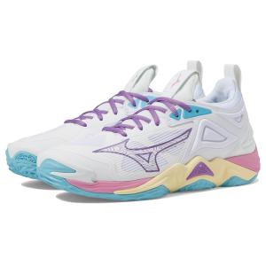 ミズノ Mizuno  Wave Momentum 3 レディース スニーカー White/Peac...