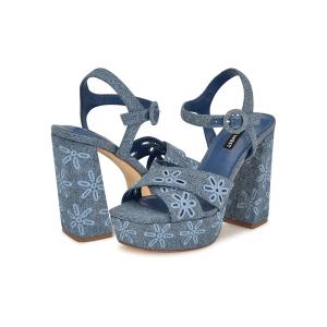 ナインウエスト Nine West  Vallen レディース ヒール パンプス Blue デニム