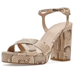 ステュワート ワイツマン Stuart Weitzman Dayna プラットフォーム Sandal レディース ヒール パンプス Adobe 1