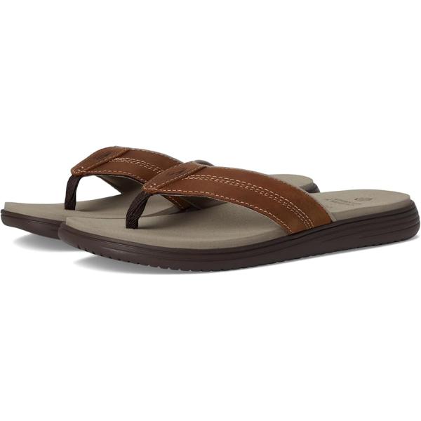 ジョンストンアンドマーフィー Upton Flip Flop メンズ サンダル Brown Oile...