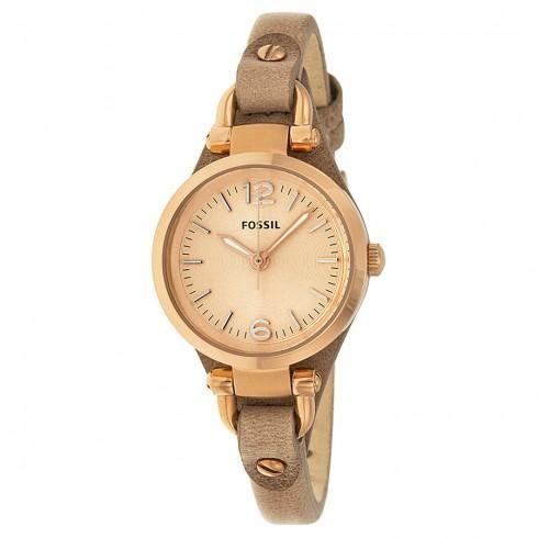 Georgia Mini Rose Dial Sand Leather Strap Ladies W...