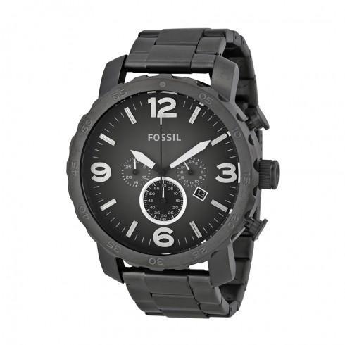 Nate Chronograph Smoke Grey Dial Ion-plated Men's ...