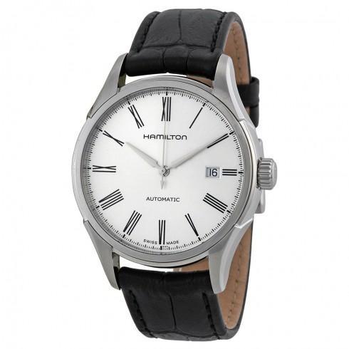 Valiant Silver Dial Leather Strap Men's Watch