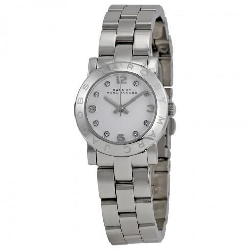 Mini Amy White Dial Stainless Steel Ladies Watch