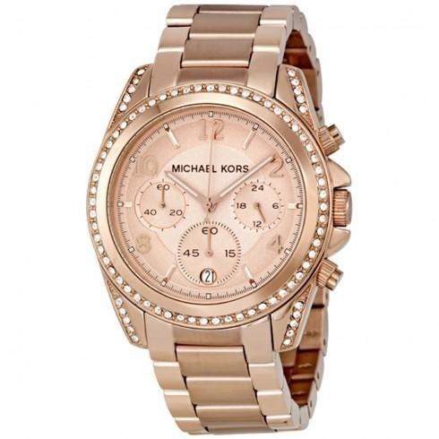 Blair Rose Gold-tone Chronograph Ladies Watch
