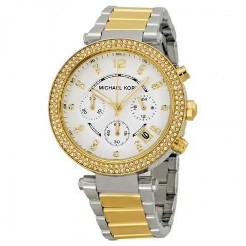 Parker Glitz Silver Dial Two-tone Ladies Watch