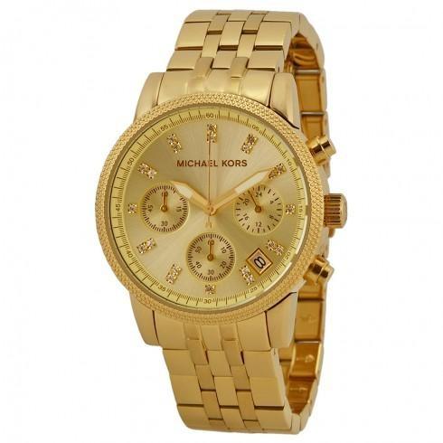 Ritz Chronograph Gold-Tone Ladies Watch