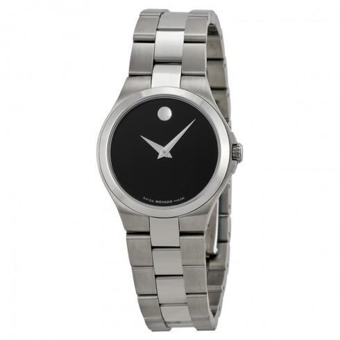 Black Dial Stainless Steel Ladies Watch