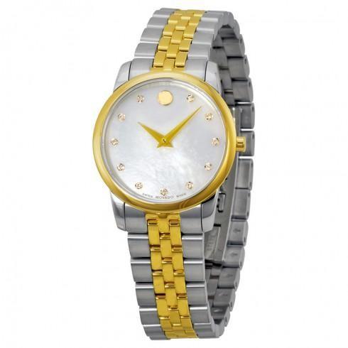Museum Mother of Pearl Diamond Dial Two-Tone Steel...
