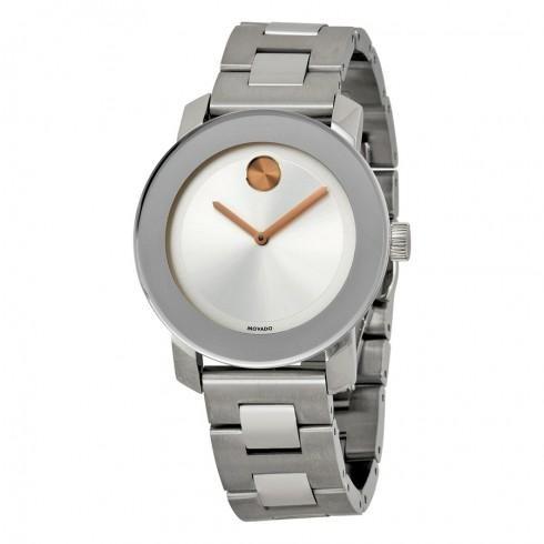 Bold Silver Dial Stainless Steel Watch