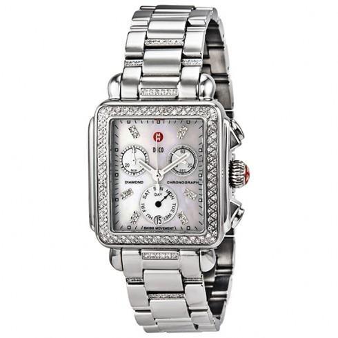 Signature Deco Diamond Chronograph Mother of Pearl...