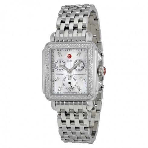 Deco Day Mother of Pearl Stainless Steel Ladies Wa...