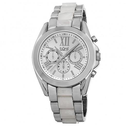 Multifunction Silver-tone Dial Silver-tone Base Me...